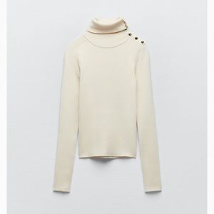 Zara side button knit sweater